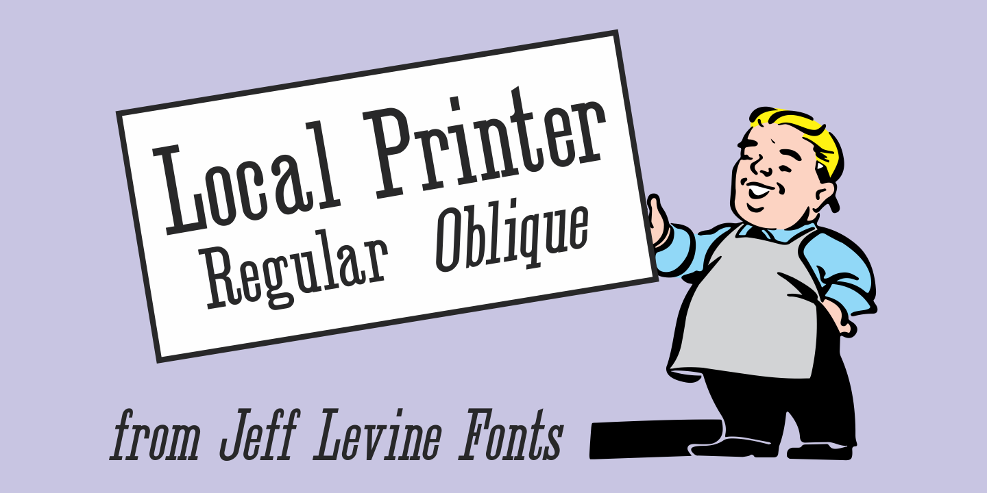 Local Printer JNL Font